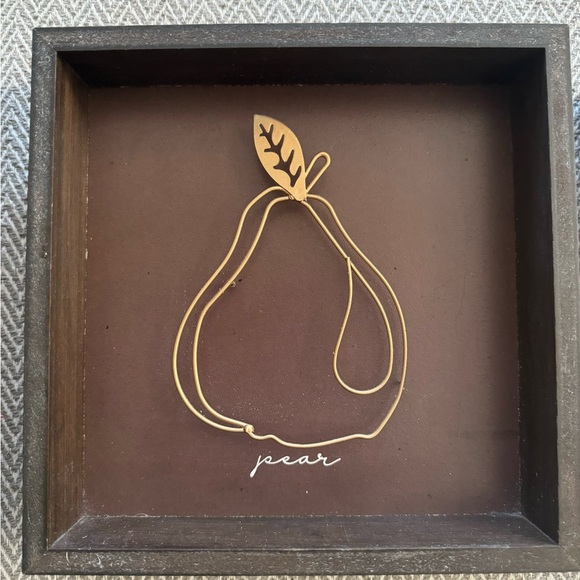 Kitchen Table Decor Set of 3 Wooden Fruit Shadowbox Pictures - Picture 4 of 4